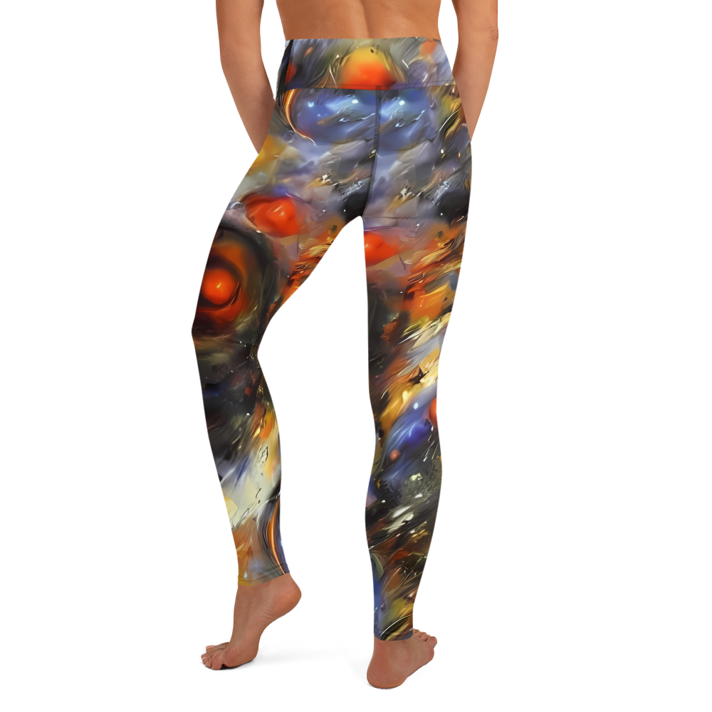 Yoga Leggings - Brushstroke Blaze