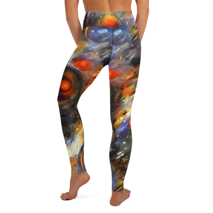 Yoga Leggings - Brushstroke Blaze