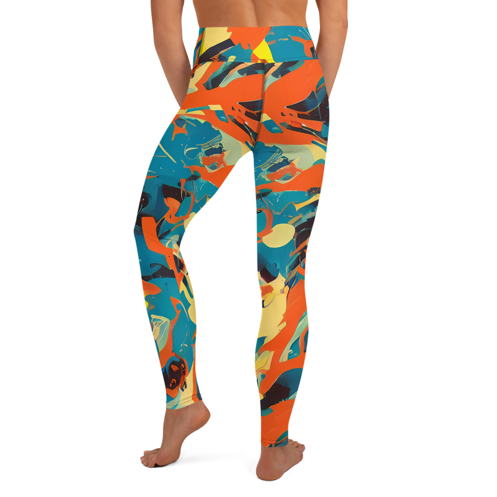 Yoga Leggings - Abstract Tango