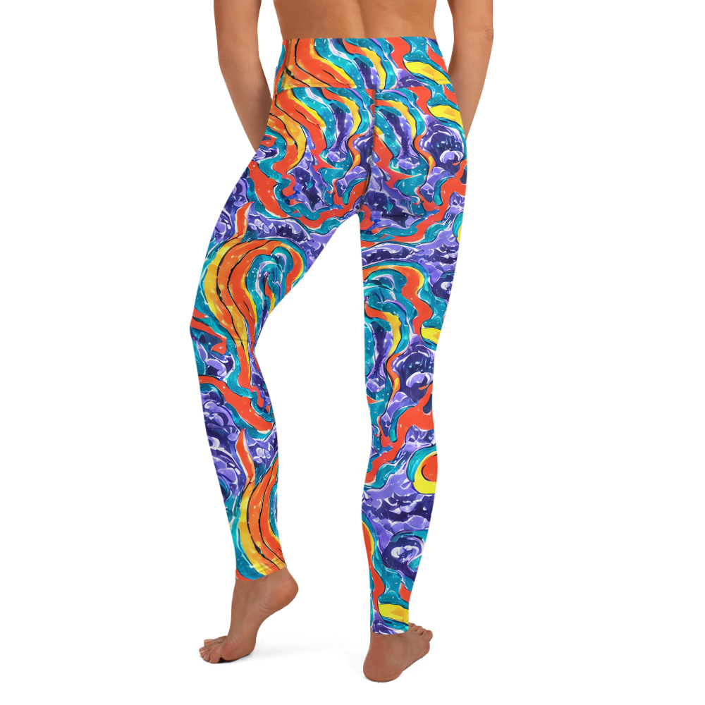 Yoga Leggings - Galactic Waves