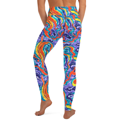 Yoga Leggings - Galactic Waves