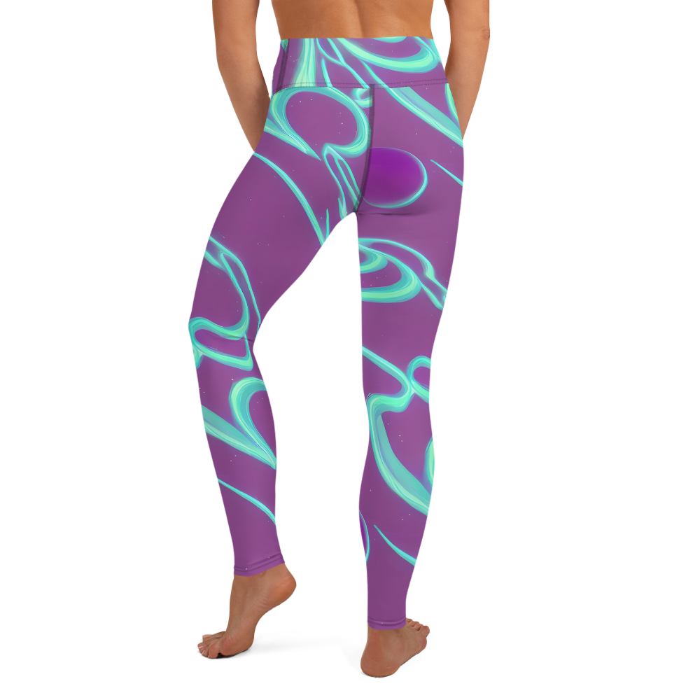 Yoga Leggings - Neon Drift