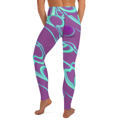 Yoga Leggings - Neon Drift