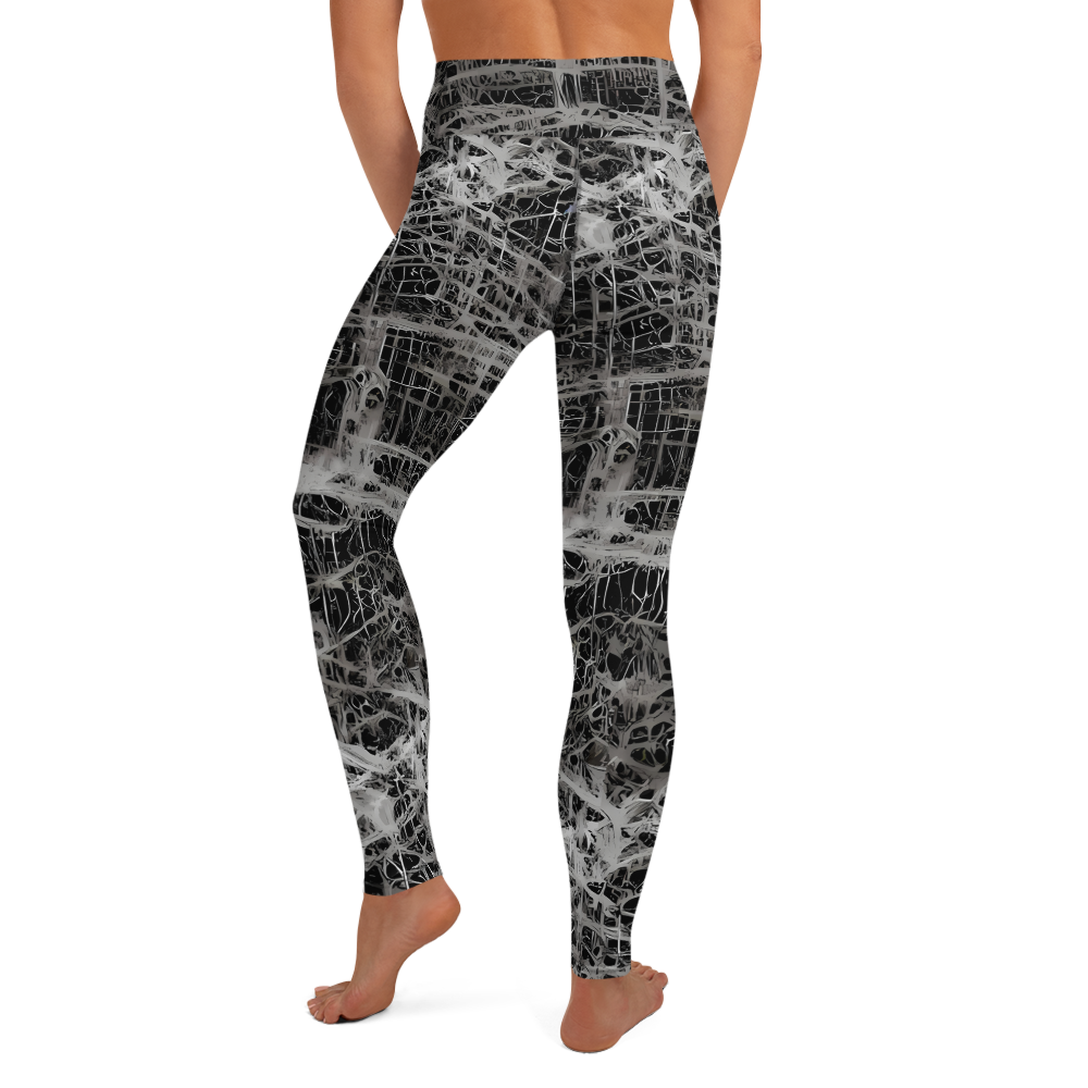 Yoga Leggings - Monochrome Mesh