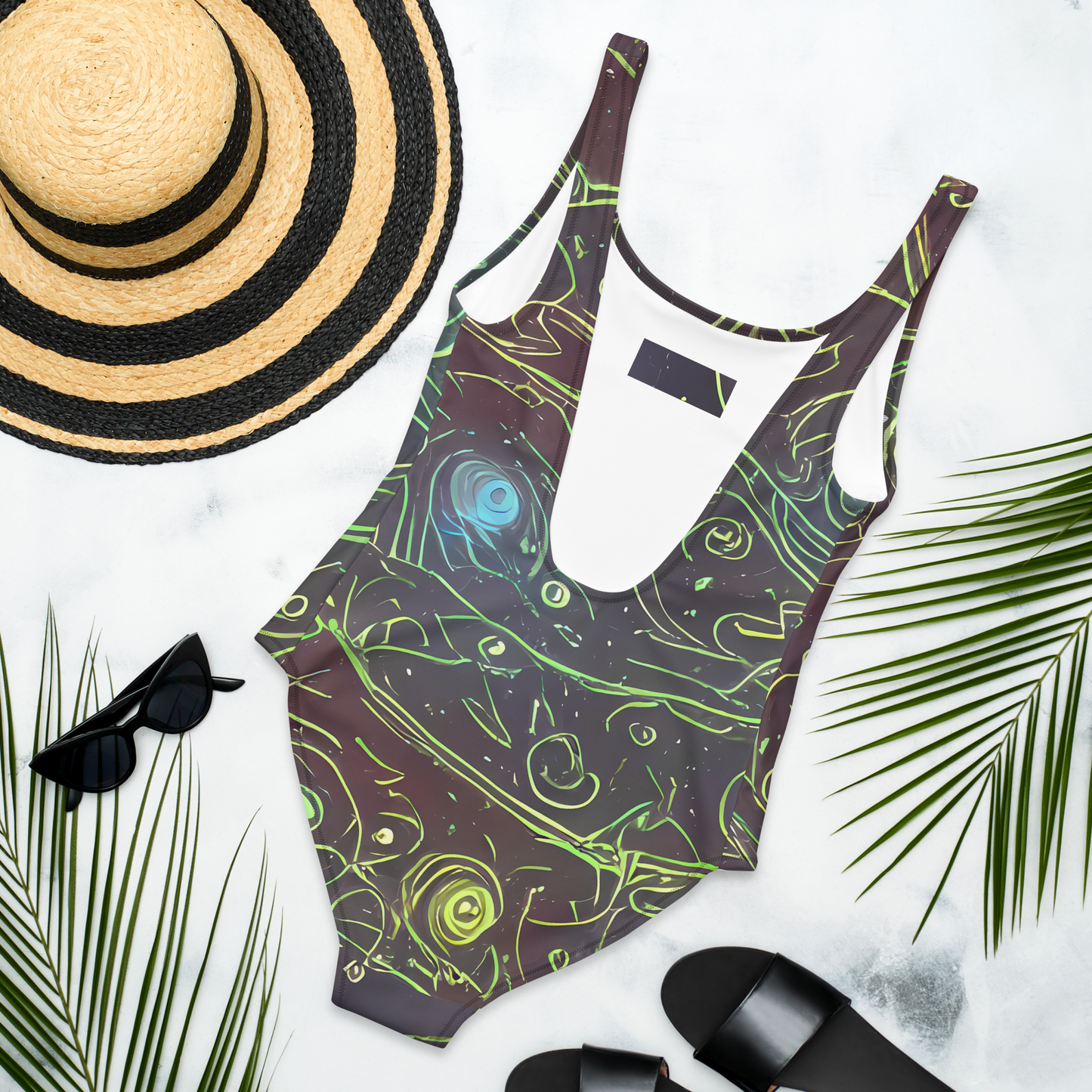 One-Piece Swimsuit - Starfield Scrolls