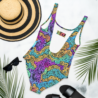 One-Piece Swimsuit - Intergalactic Graffiti