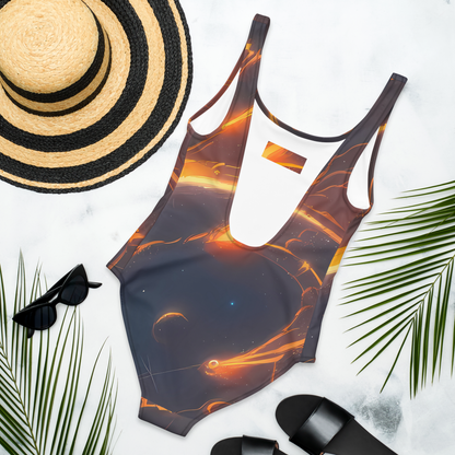 One-Piece Swimsuit - Inferno Spirals