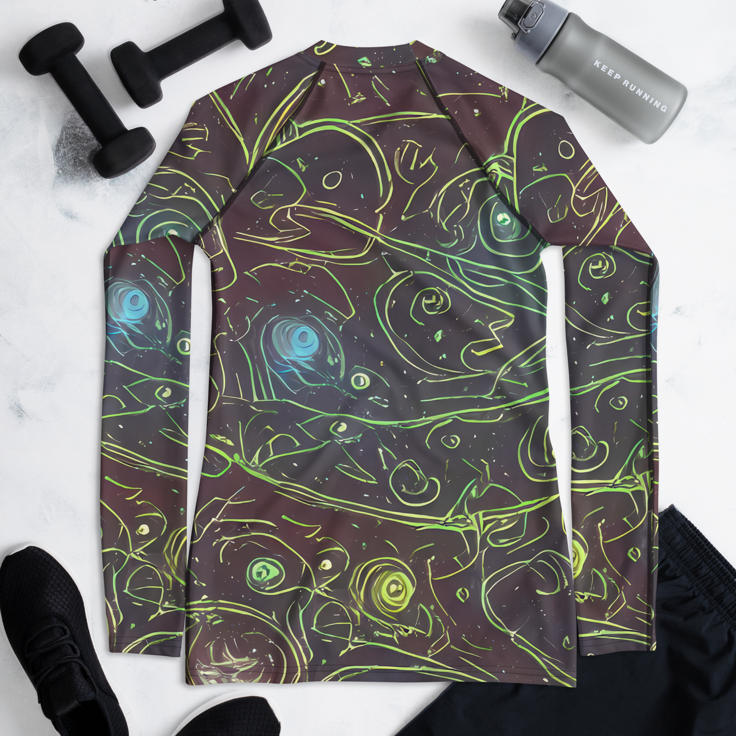 Women's Rash Guard - Starfield Scrolls