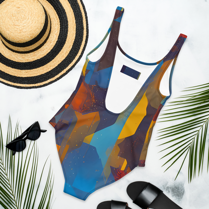 One-Piece Swimsuit - Cubist Dusk