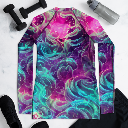 Women's Rash Guard - Galactic Bloom