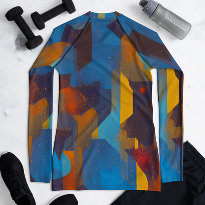 Women's Rash Guard - Cubist Dusk