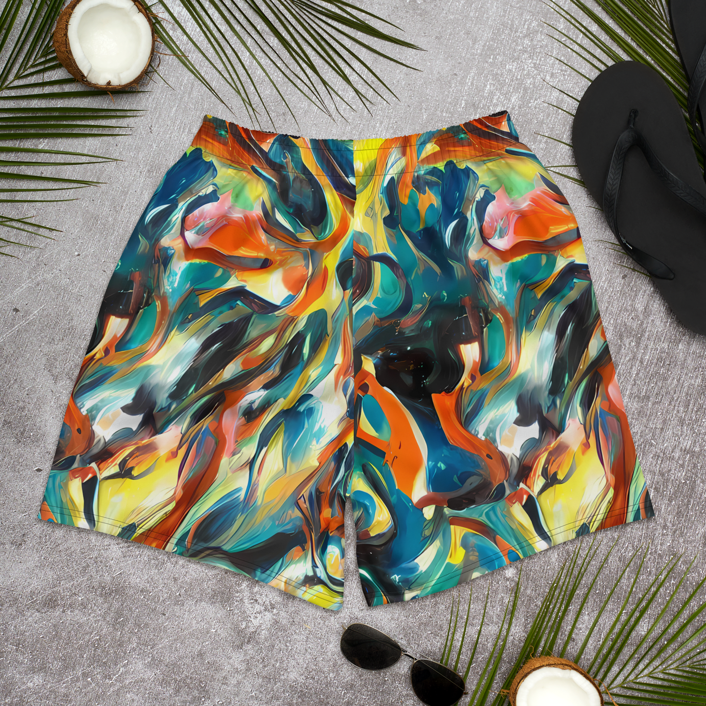 Men's Athletic Shorts - Chromatic Vortex