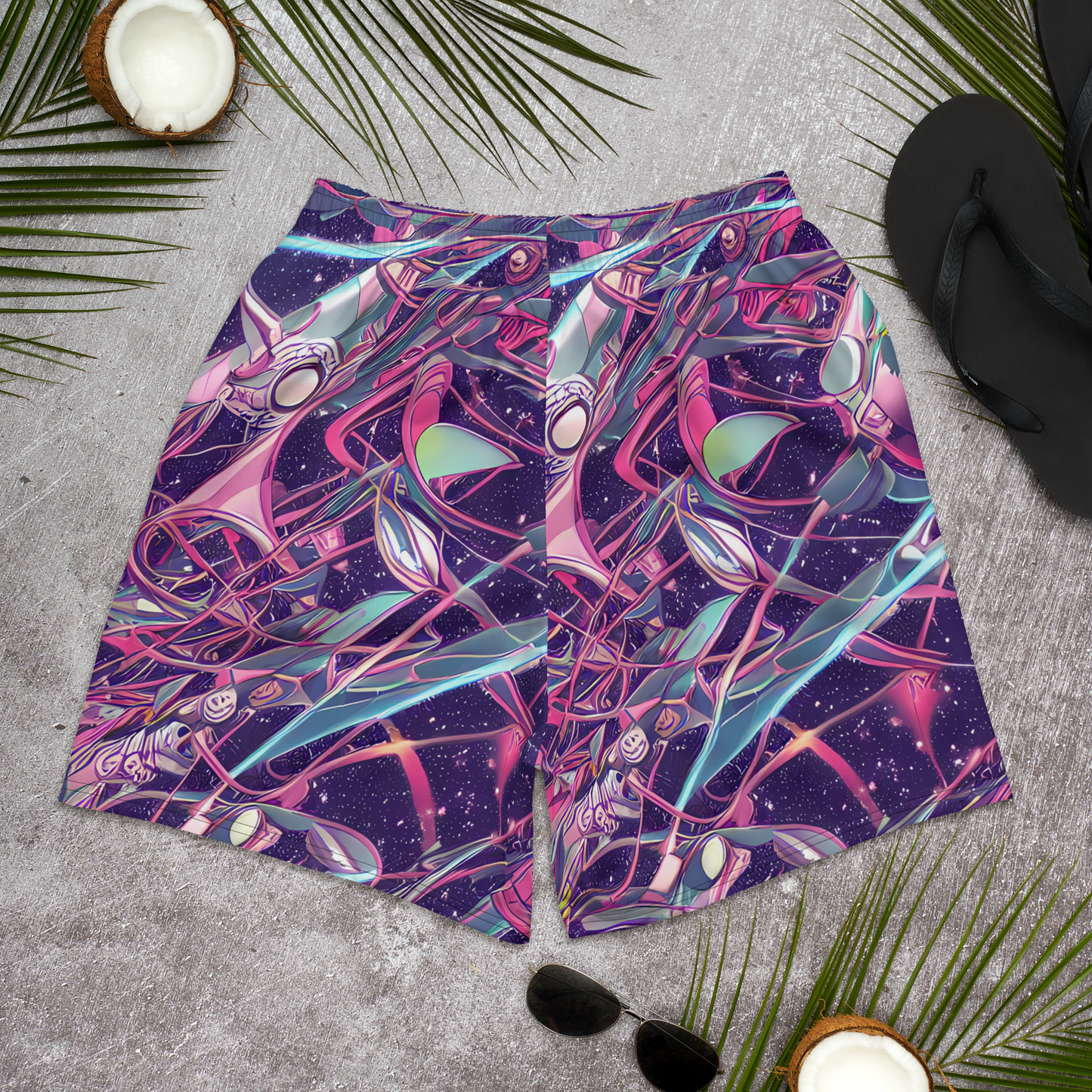 Men's Athletic Shorts - Neo-Tokyo Twirl