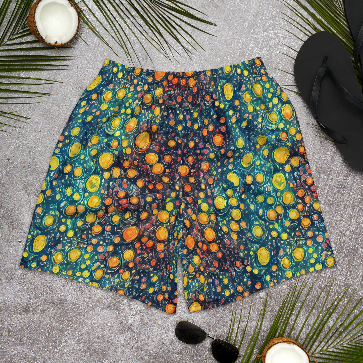 Men's Athletic Shorts - Starry Orbits