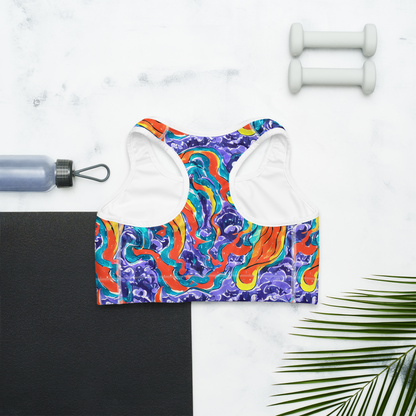 Sports Bra - Galactic Waves