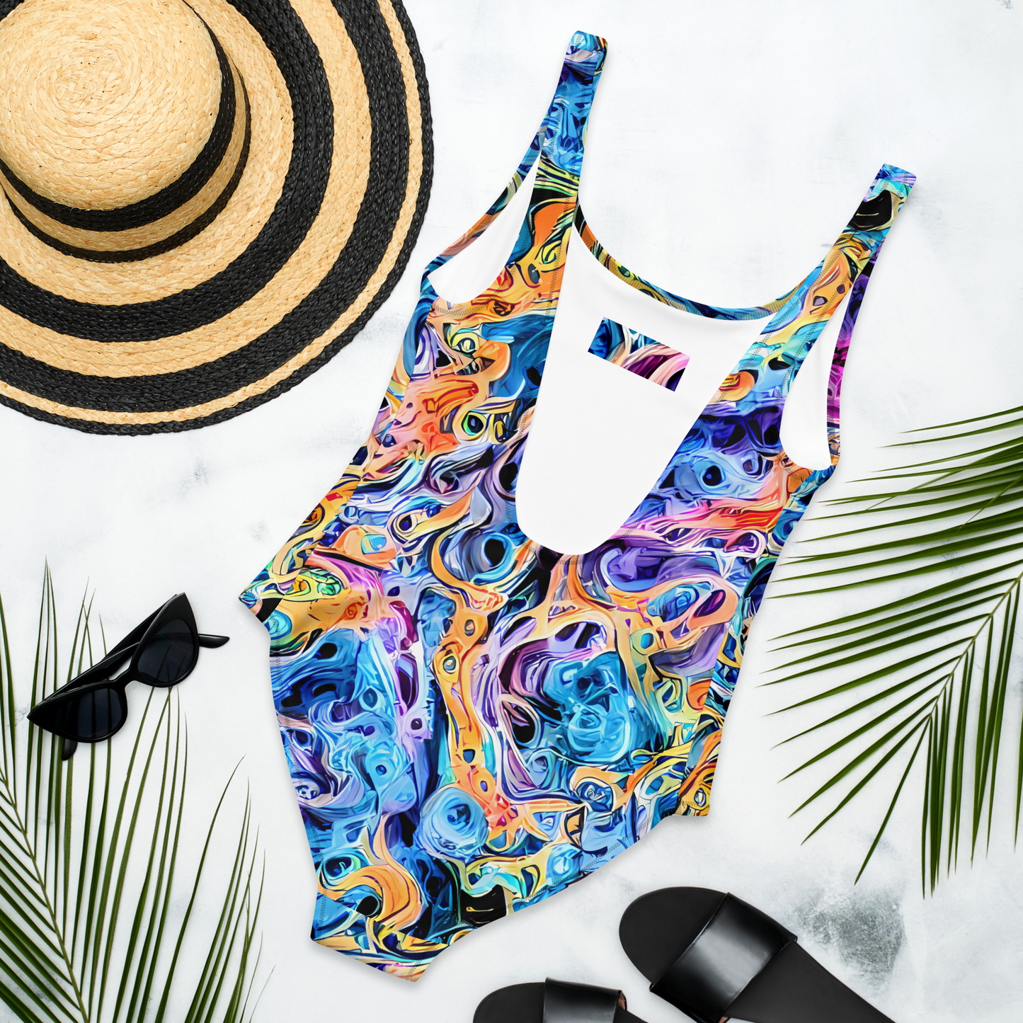 One-Piece Swimsuit - Rococo Vortex