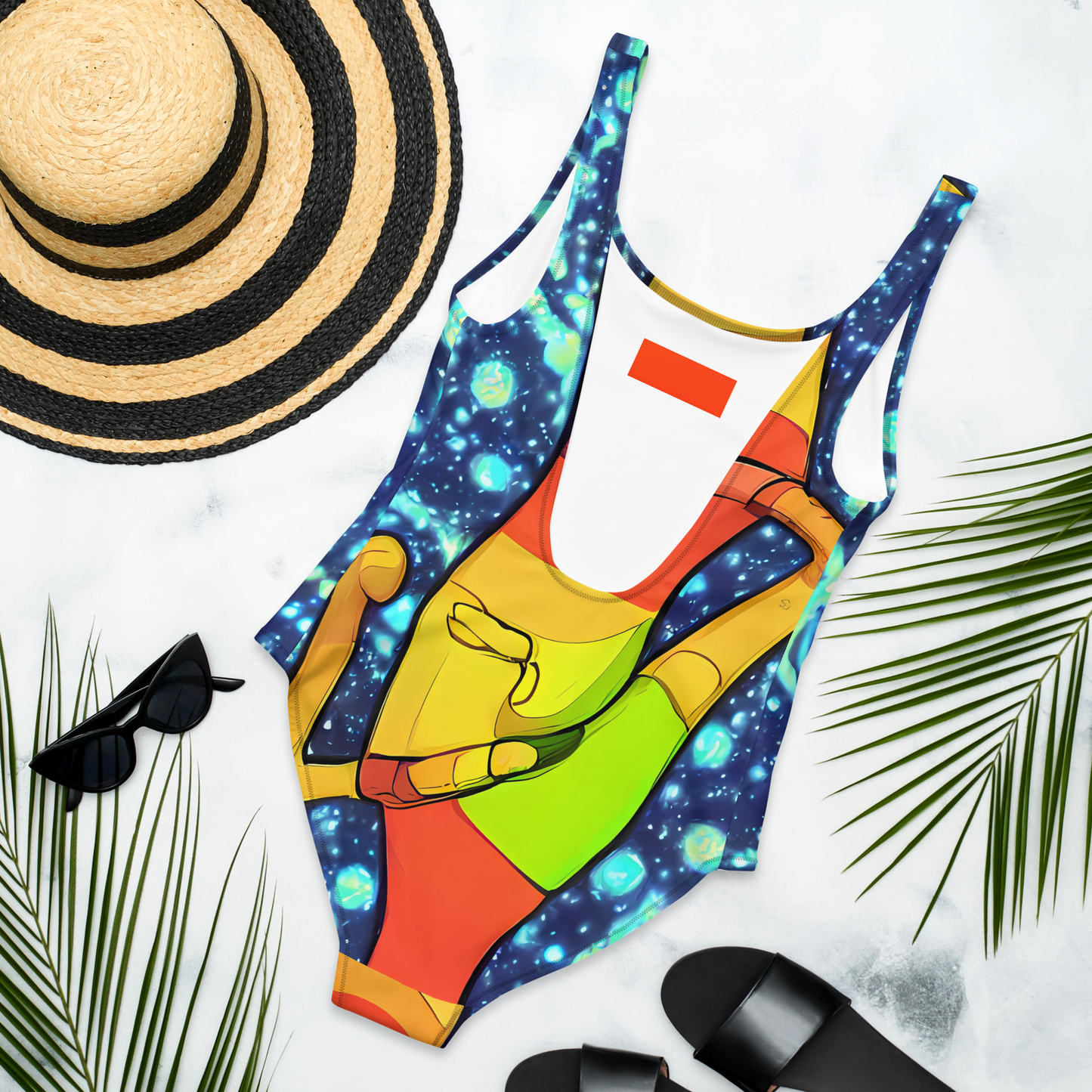 One-Piece Swimsuit - Cosmic Siblings