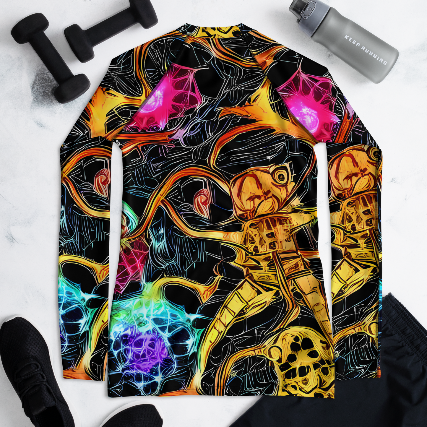 Women's Rash Guard - Psychedelic Pulsar