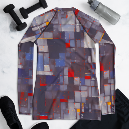 Women's Rash Guard - Cubist Rhythm