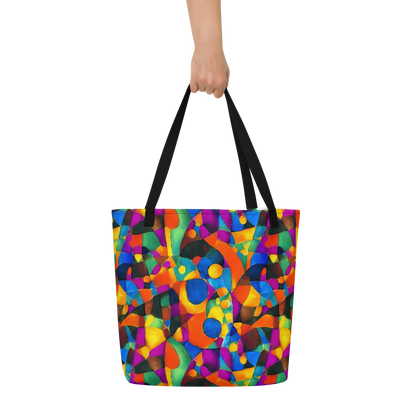 Large Tote Bag w/ Pocket - Galactic Jigsaw