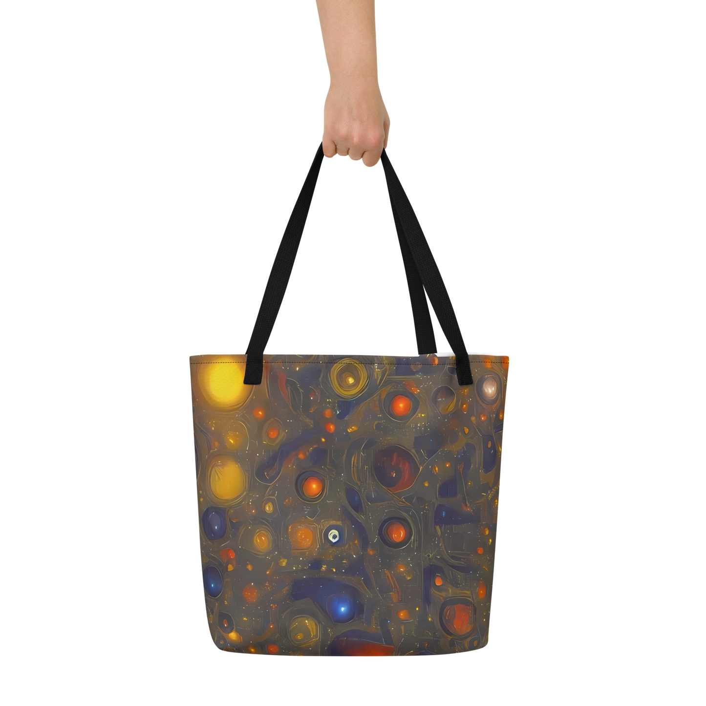 Large Tote Bag w/ Pocket - Chromal Flux