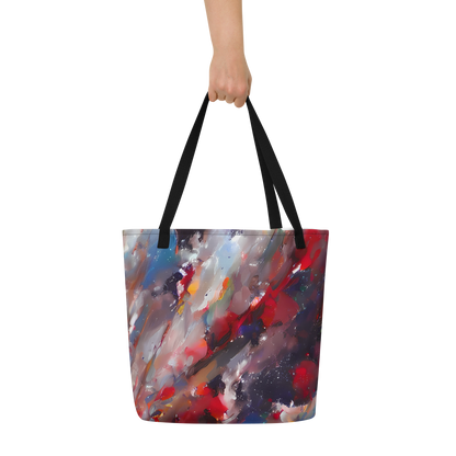 Large Tote Bag w/ Pocket - Passionate Brush