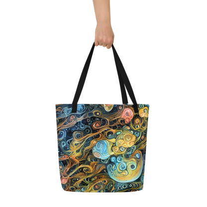 Large Tote Bag w/ Pocket - Wild Cosmos