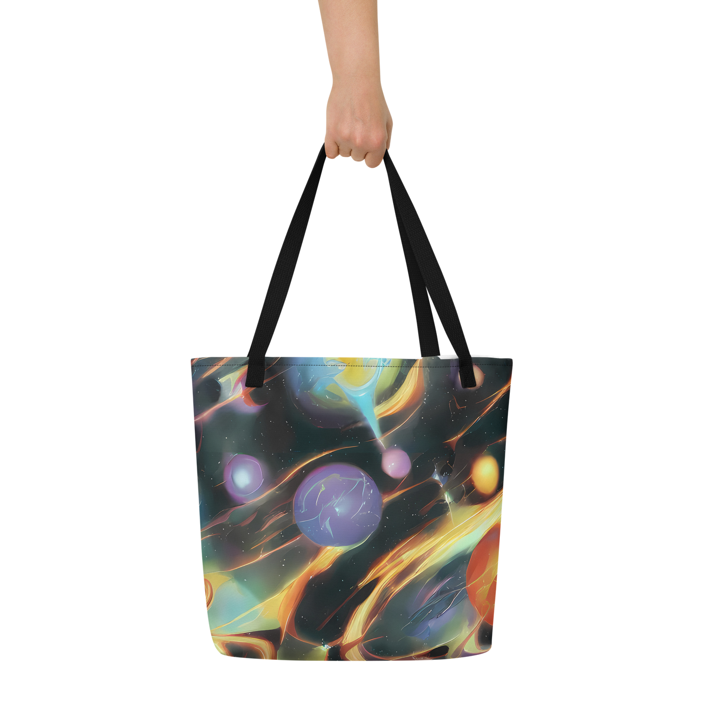 Large Tote Bag w/ Pocket - Fabritius Fantasy