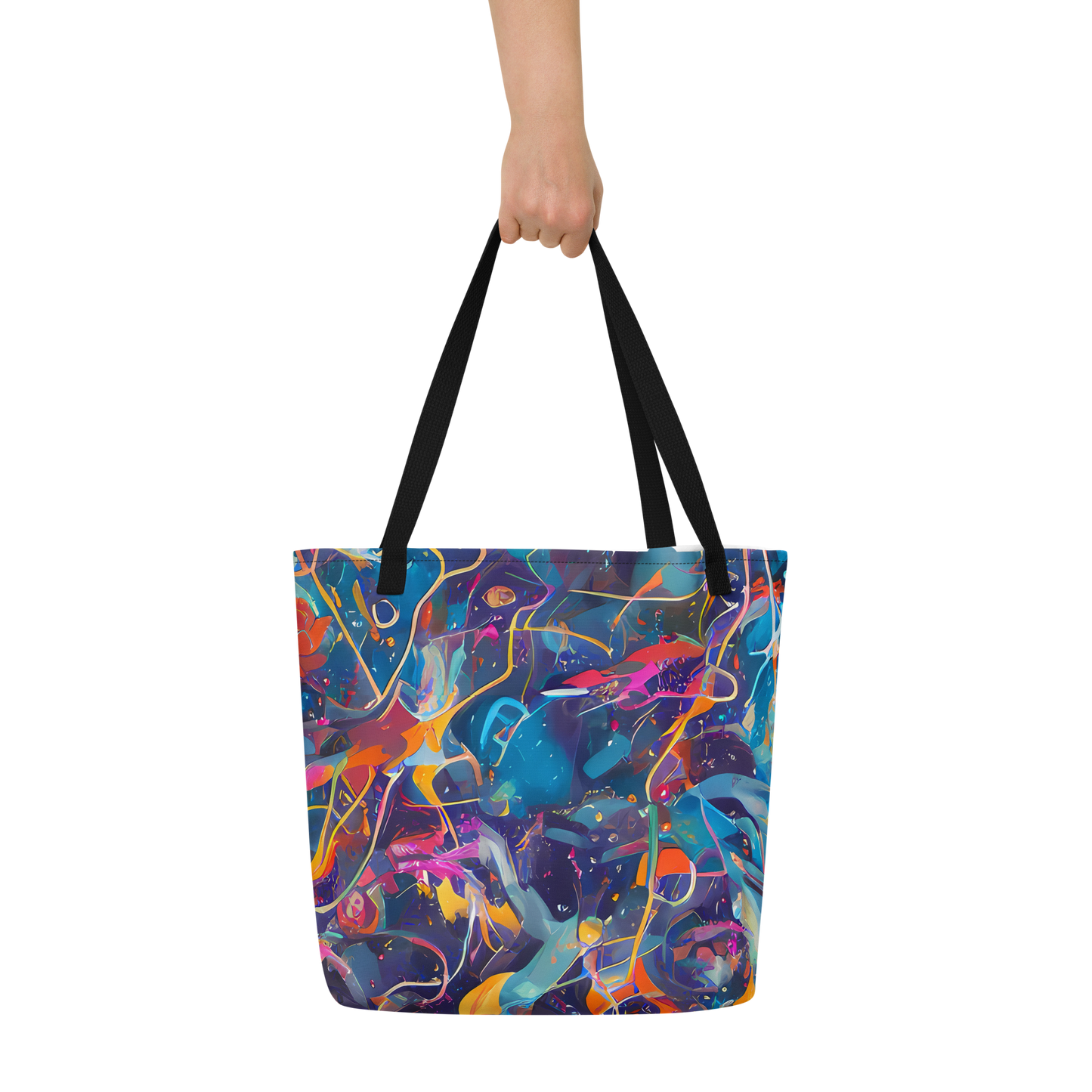 Large Tote Bag w/ Pocket - Brown's Chaos