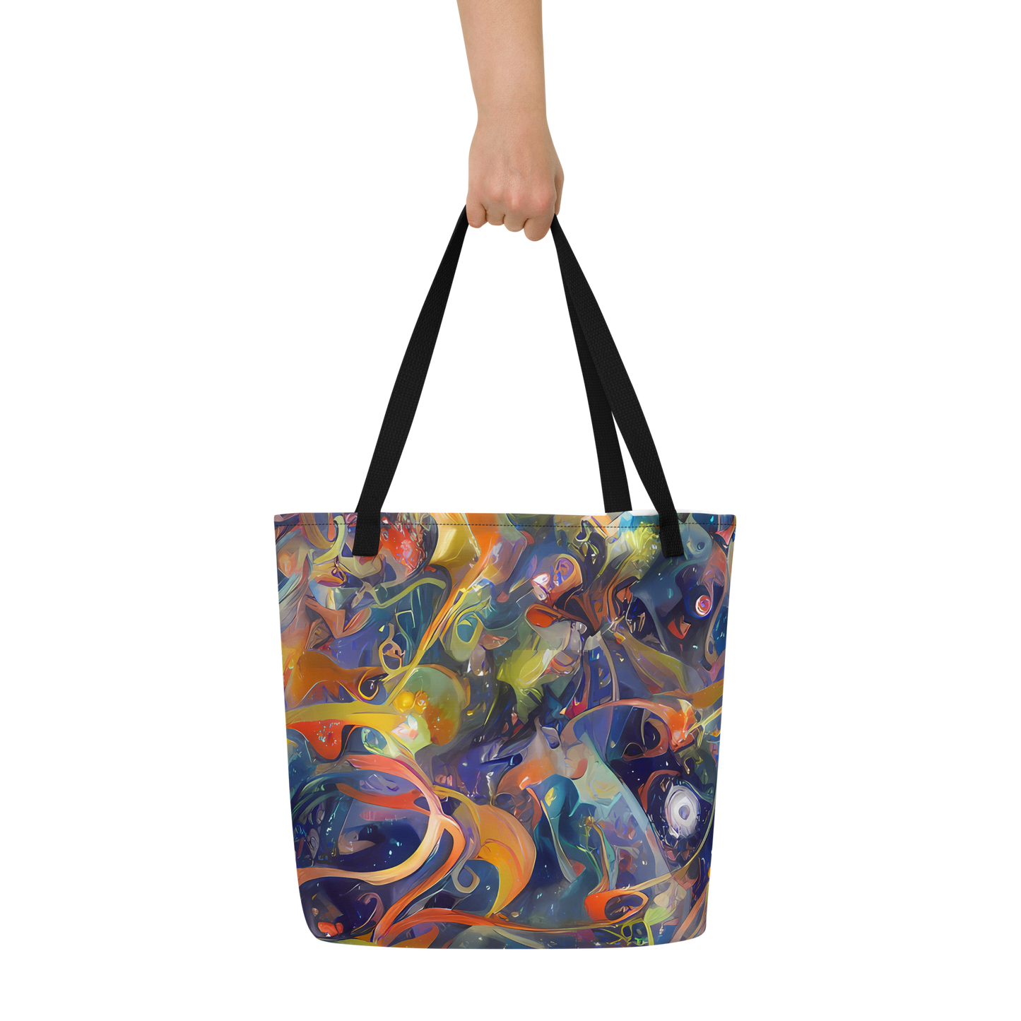 Large Tote Bag w/ Pocket - Spectral Swathe
