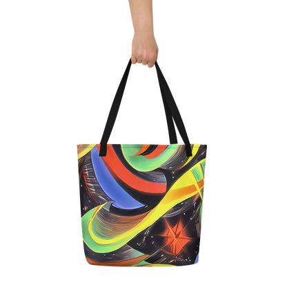 Large Tote Bag w/ Pocket - Tenggren Whirl