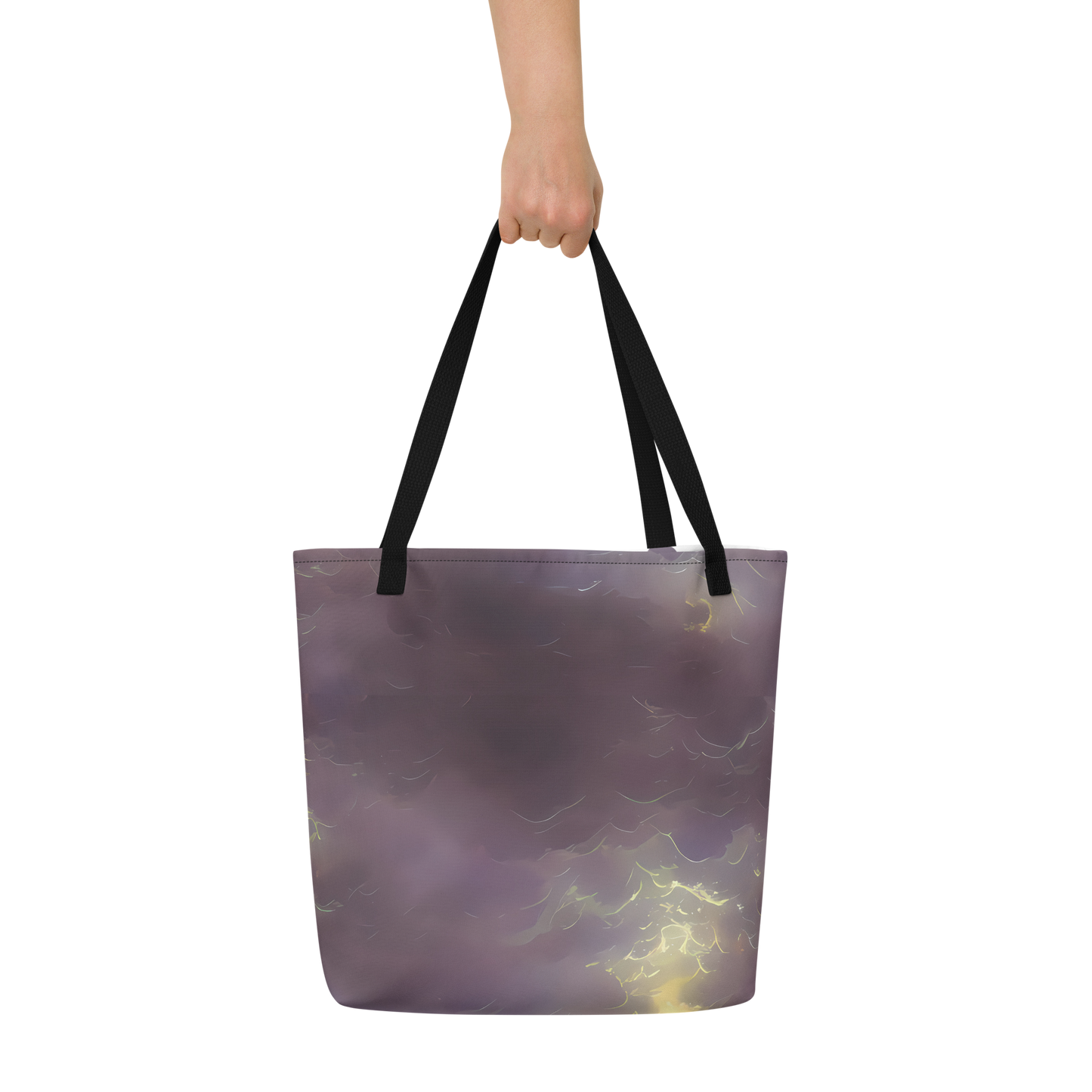 Large Tote Bag w/ Pocket - Stormy Muse