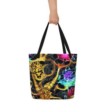 Large Tote Bag w/ Pocket - Psychedelic Pulsar