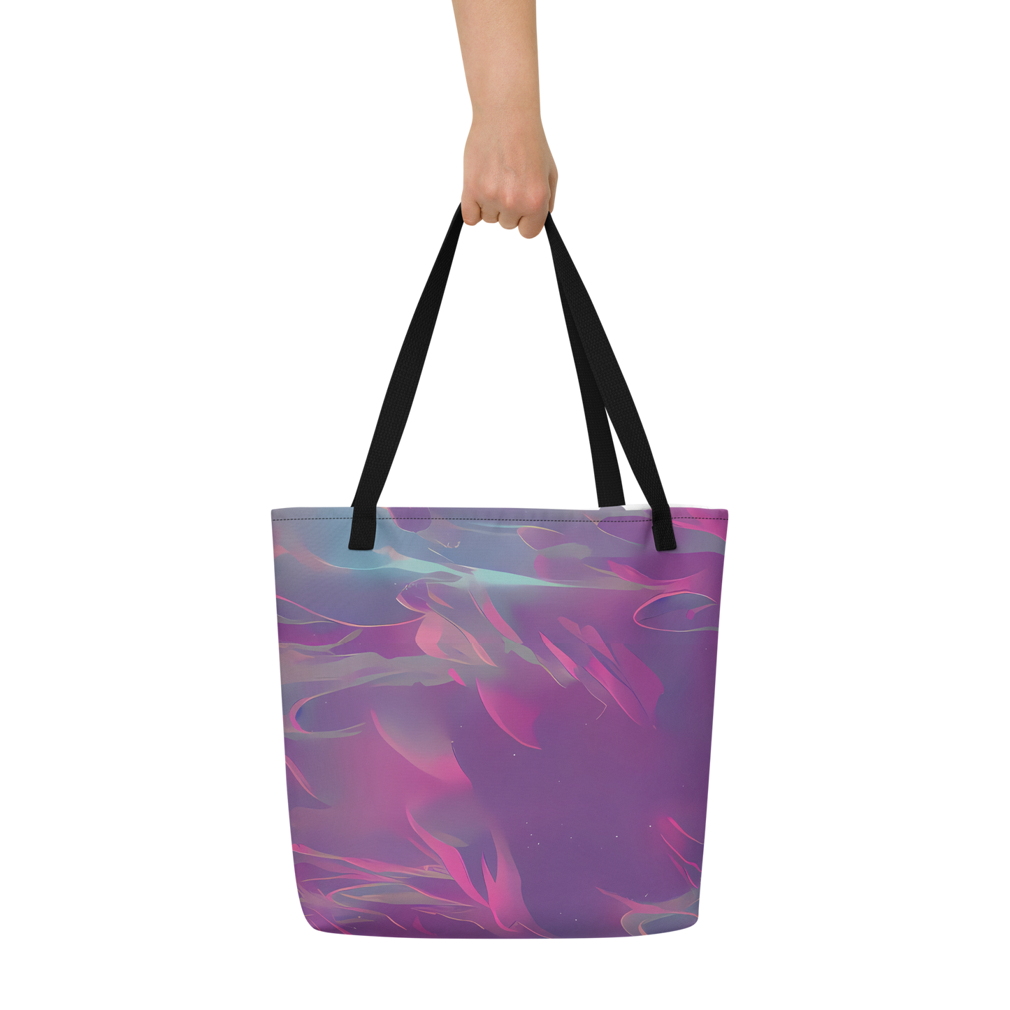Large Tote Bag w/ Pocket - Dreamscape Swirl