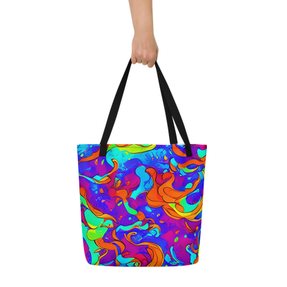 Large Tote Bag w/ Pocket - Roset Rapture