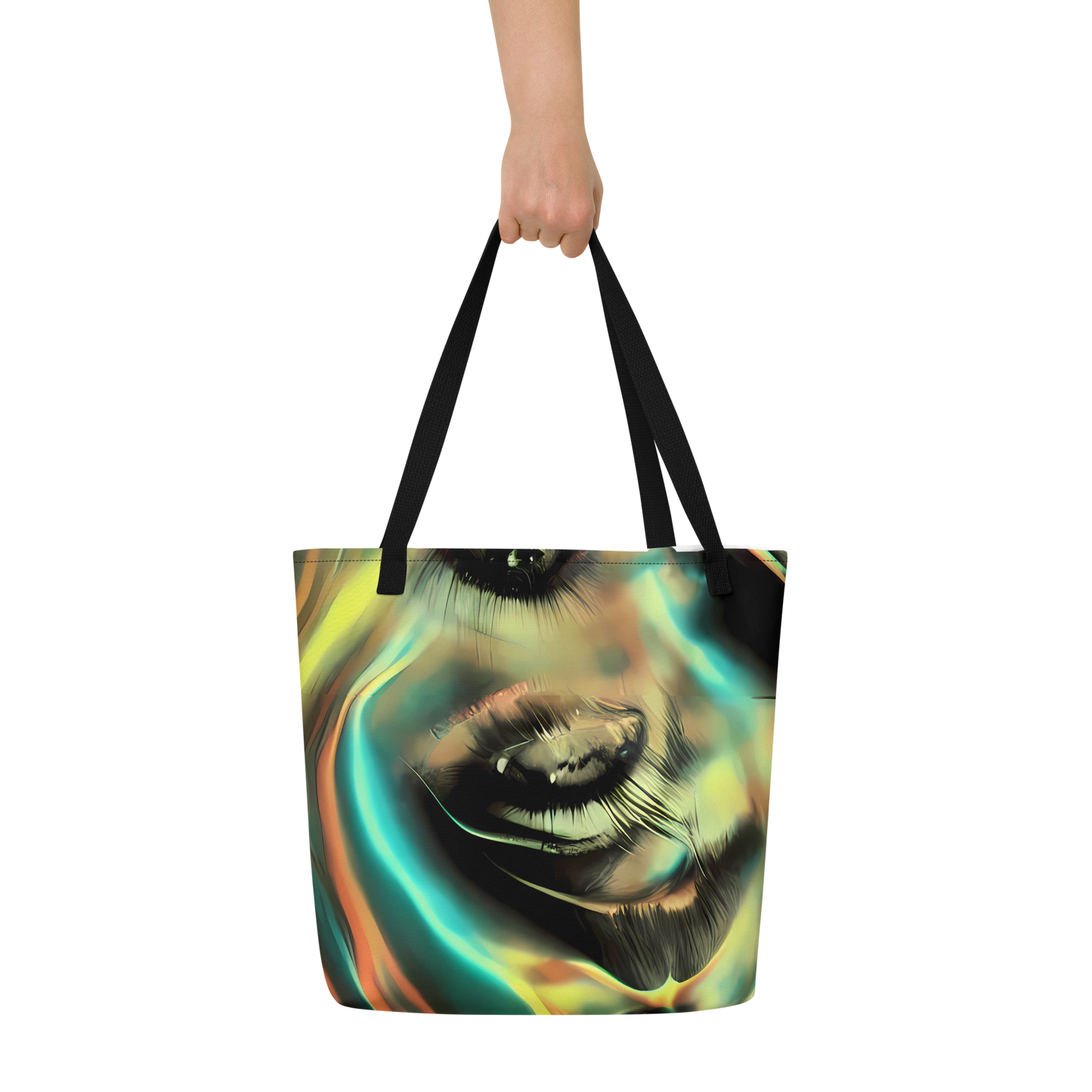 Large Tote Bag w/ Pocket - Newtonian Visage