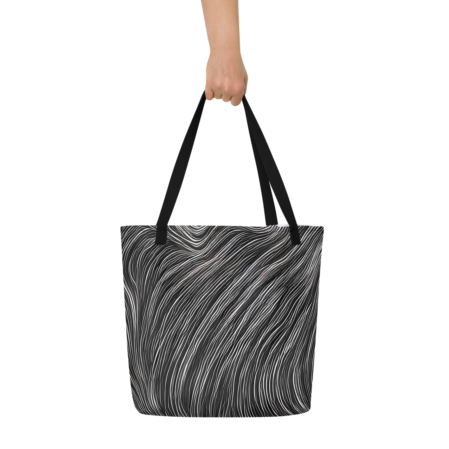 Large Tote Bag w/ Pocket - Wirth Waves