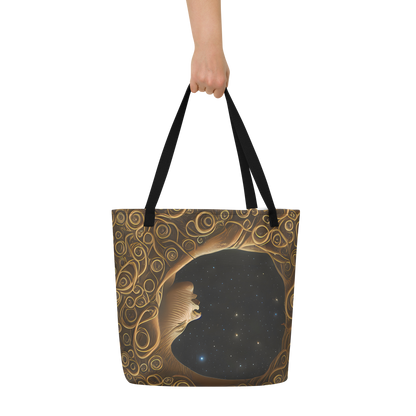 Large Tote Bag w/ Pocket - Ethereal Coils