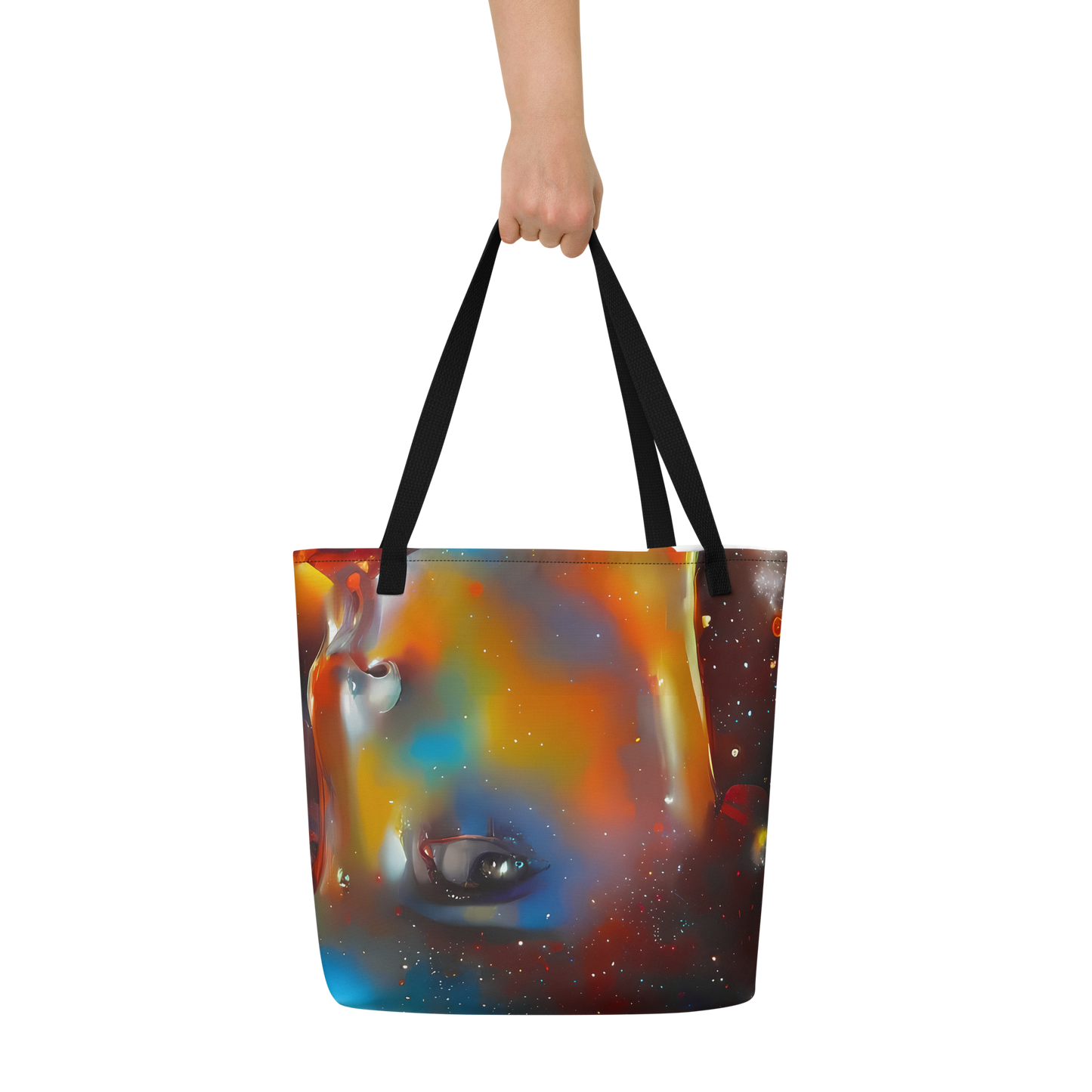 Large Tote Bag w/ Pocket - Celestial Vogue