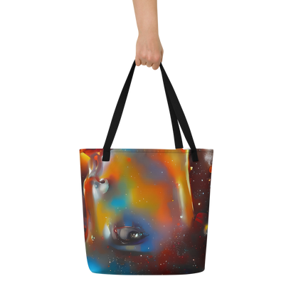 Large Tote Bag w/ Pocket - Celestial Vogue