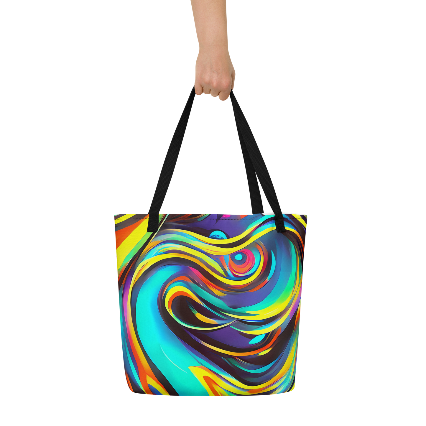 Large Tote Bag w/ Pocket - Cyber Surge