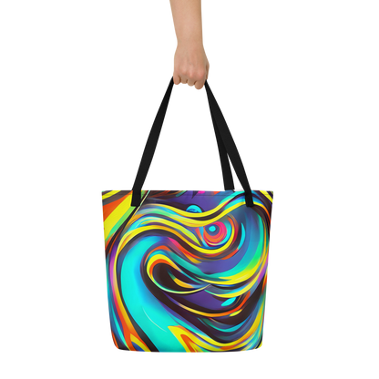 Large Tote Bag w/ Pocket - Cyber Surge