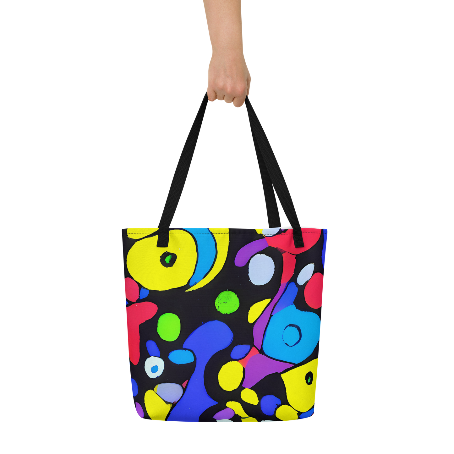 Large Tote Bag w/ Pocket - Miró's Mosaic