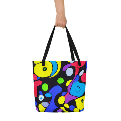 Large Tote Bag w/ Pocket - Miró's Mosaic