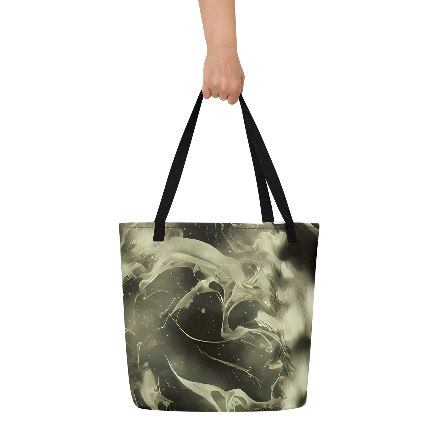 Large Tote Bag w/ Pocket - Biomech Whirl