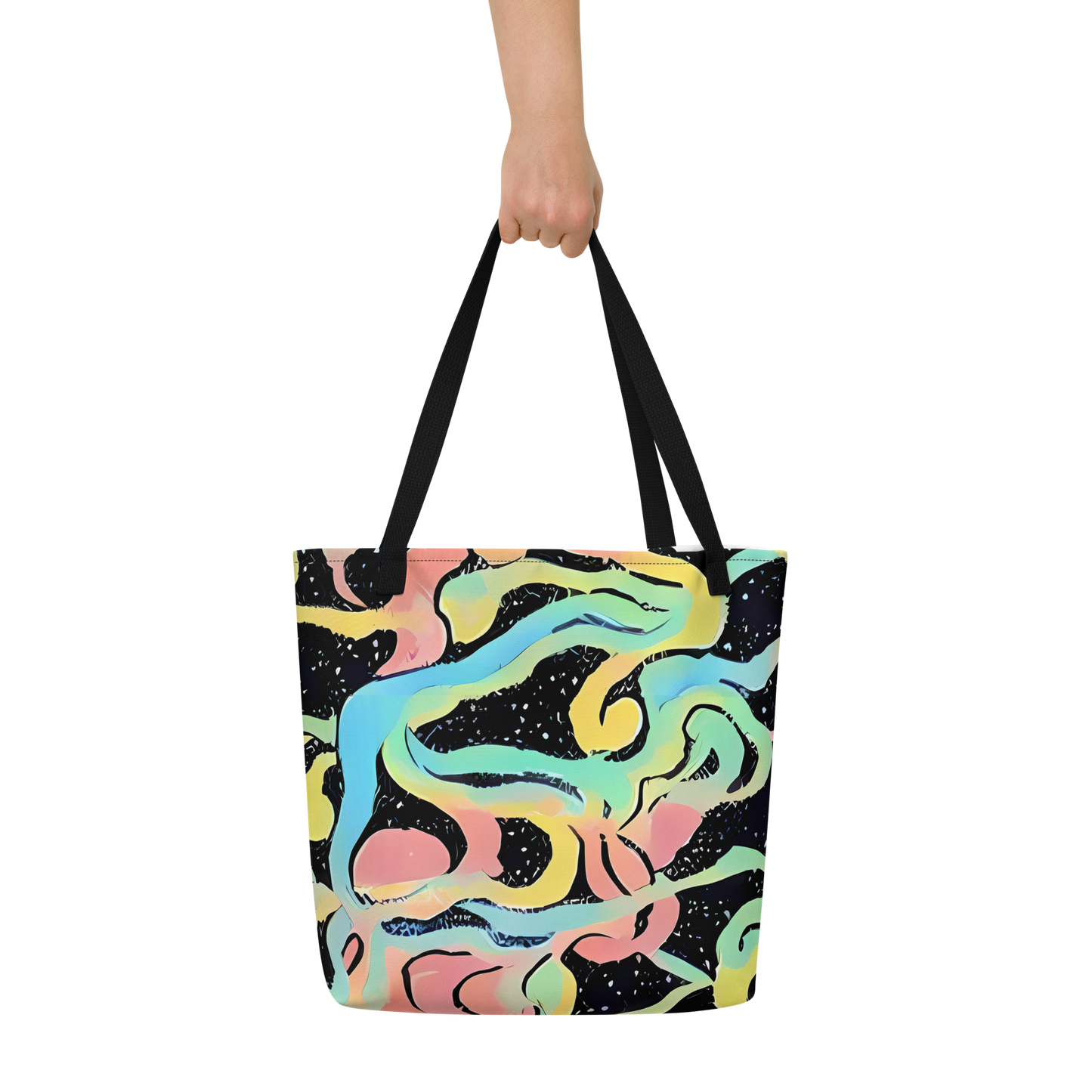 Large Tote Bag w/ Pocket - Mcguire Wavelength