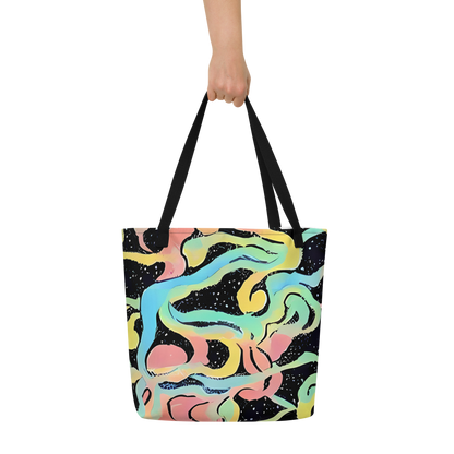 Large Tote Bag w/ Pocket - Mcguire Wavelength