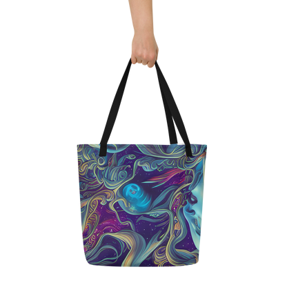 Large Tote Bag w/ Pocket - Stellar Waves