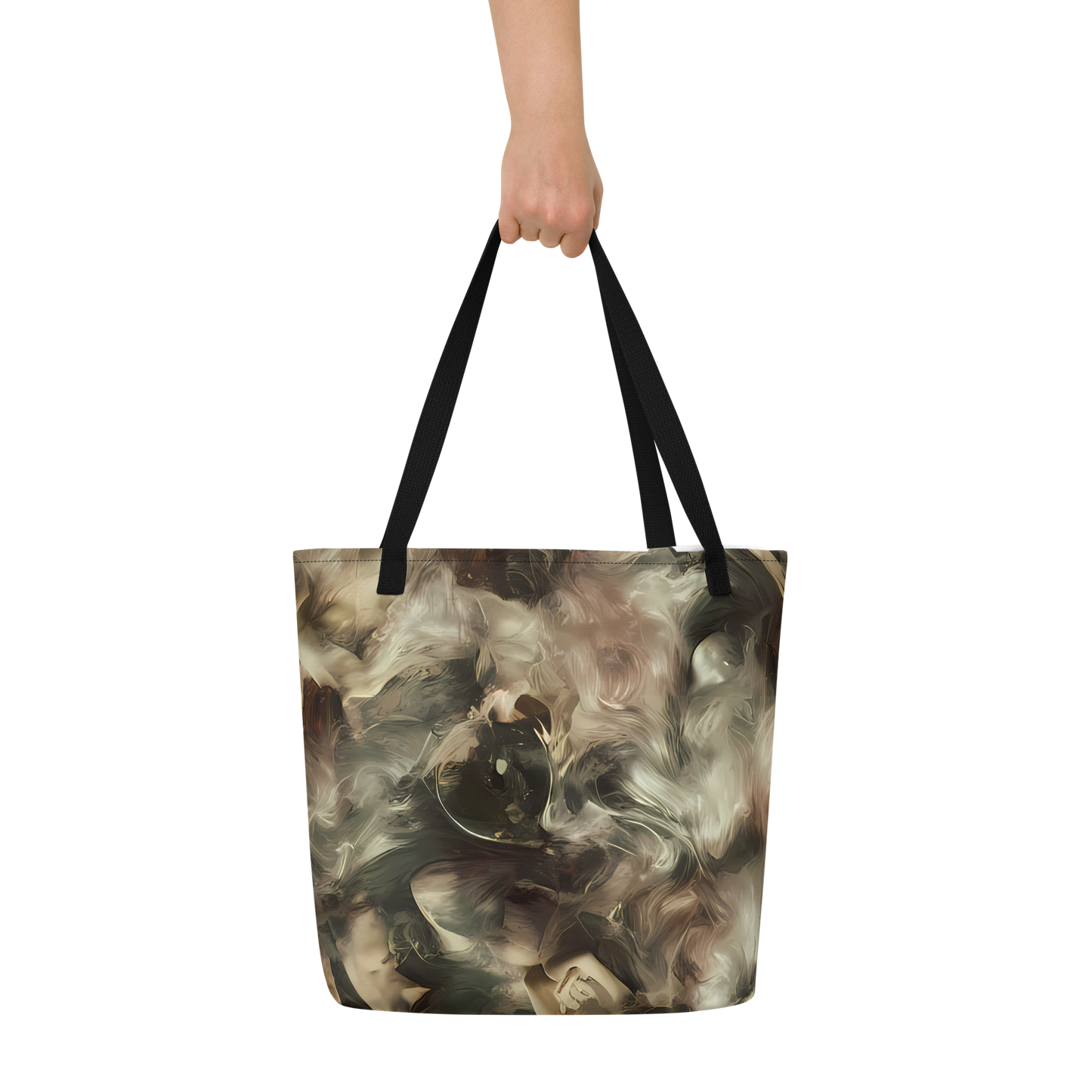 Large Tote Bag w/ Pocket - Ceramic Swirl