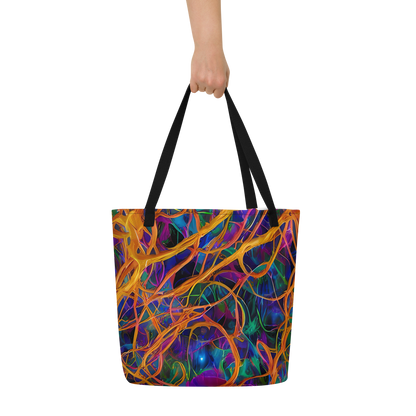 Large Tote Bag w/ Pocket - Spectral Weave